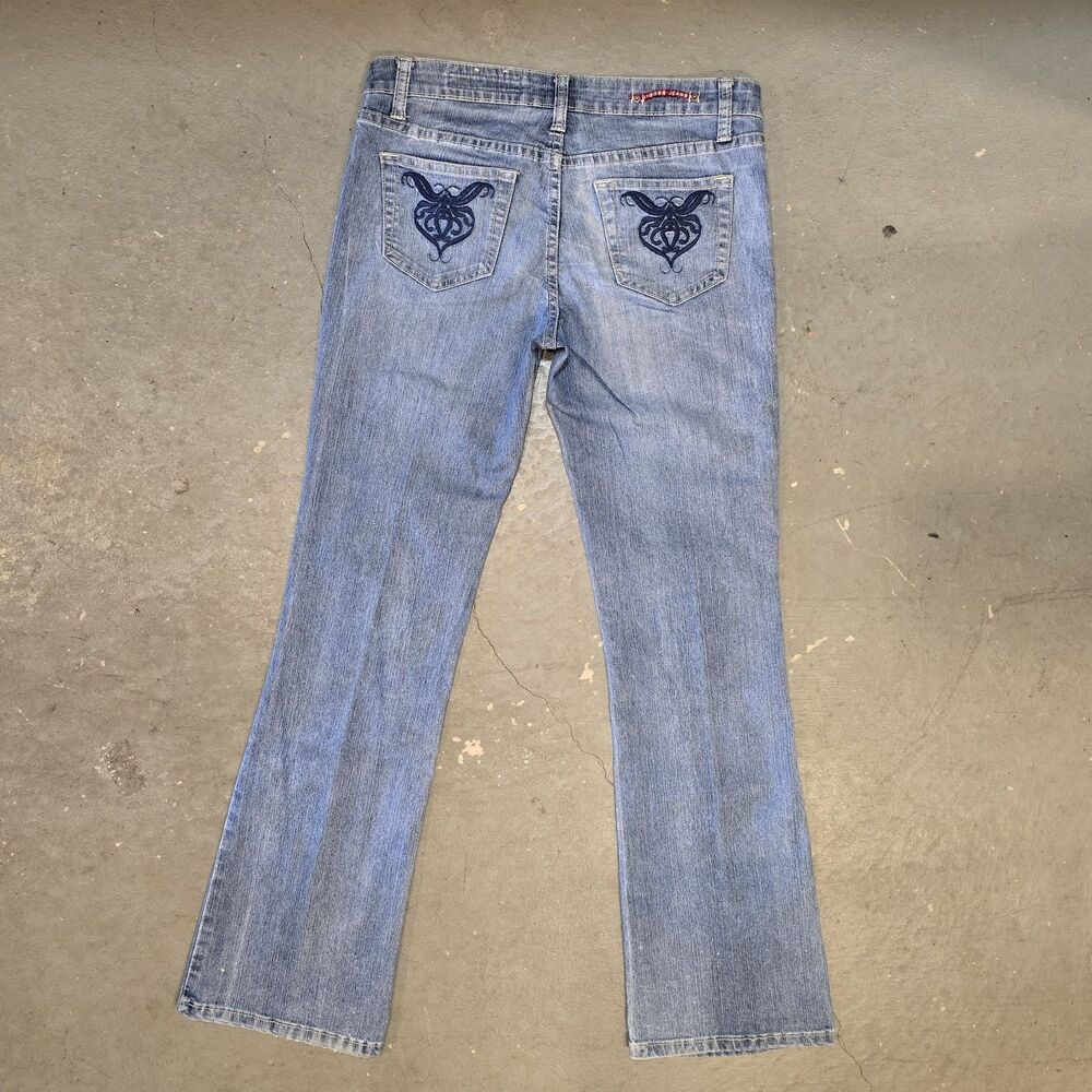 VIGOSS Studio Flare Leg Jeans Women's Size 5/6 28 Light Wash Blue Mid Rise Denim